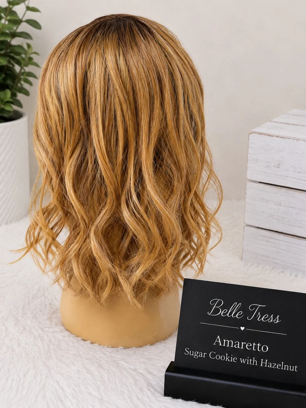 RARE COLOR!! Belle Tress Amaretto E Sugar Cookie Hazelnut Lace Front Wig BT-6034